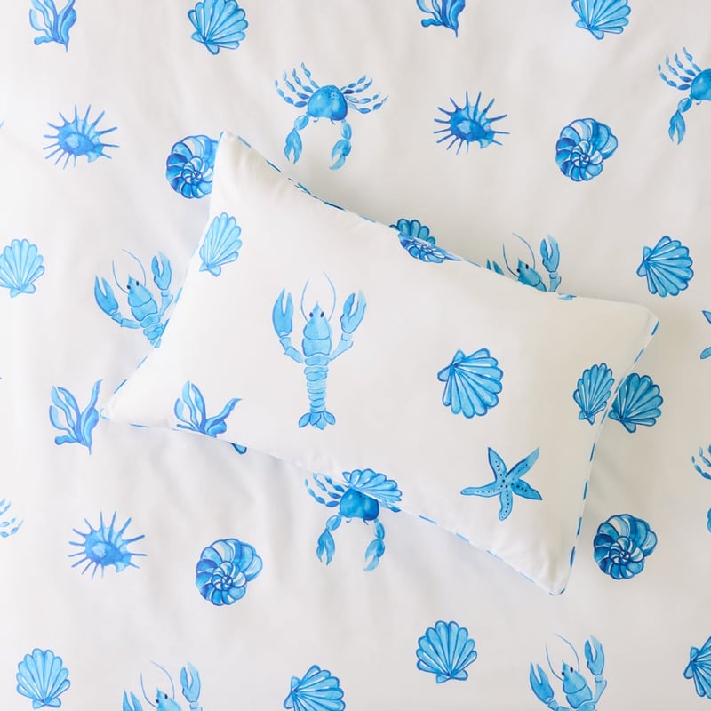 Lobster Love Blue Quilt Cover Set