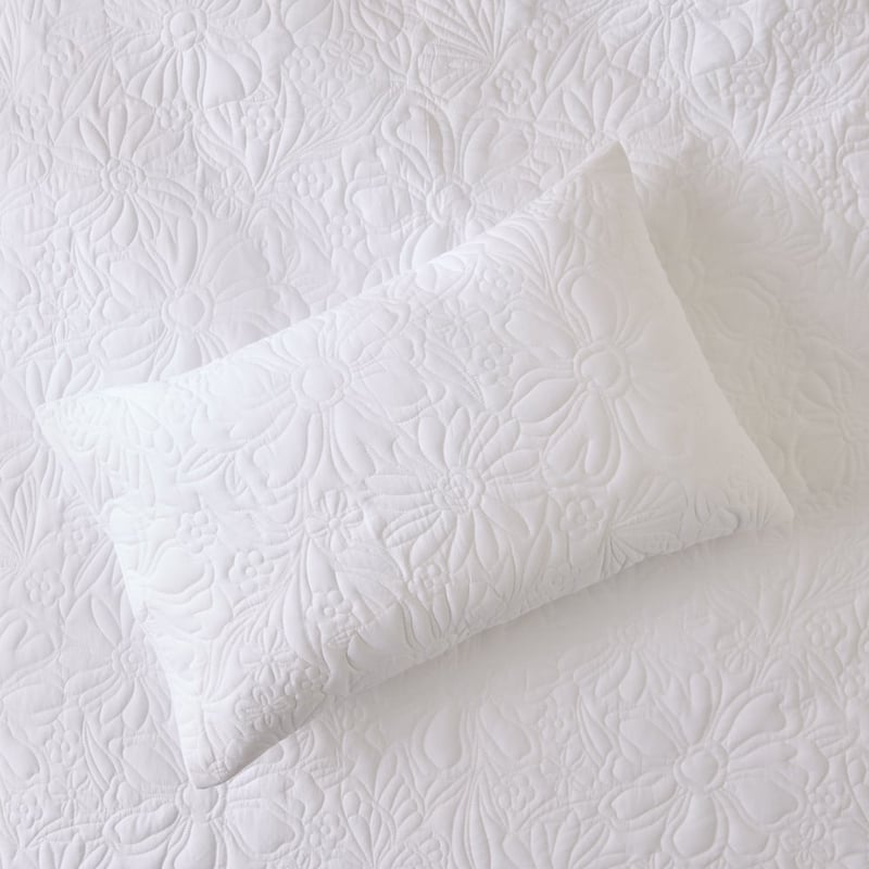 Buttercup White Quilted Quilt Cover Set