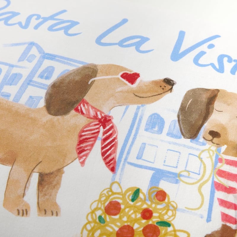 Pasta La Vista Baby Text Pillowcase