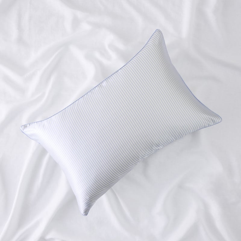 Sky Blue Stripe Pure Silk Printed Pillowcase
