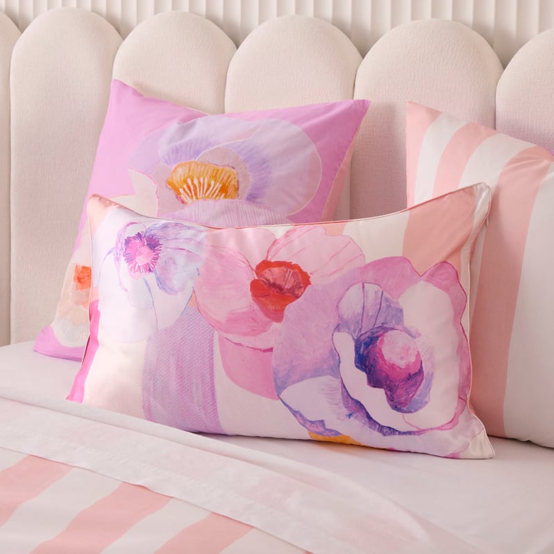 Jade Fisher Tall Poppies Printed Silk Pillowcase