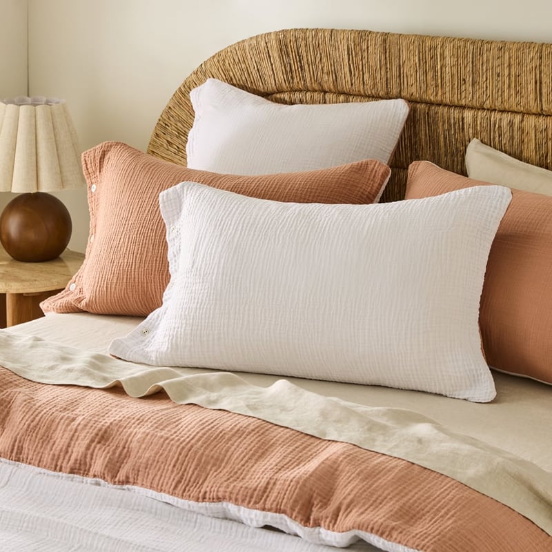 European Collection Reversible Muslin Warm Pillowcases