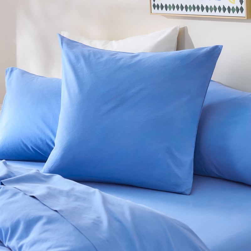 Stonewashed Cotton Cobalt Quilt Cover Seperates