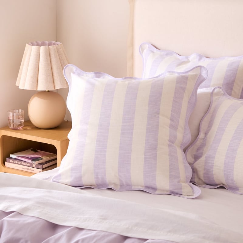 Frankie Scallop Lilac Pillowcase