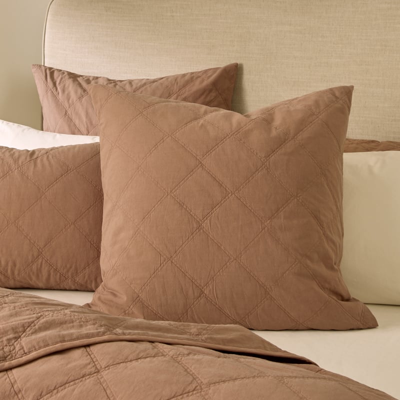 Stonewashed Cotton Fudge Quilted Coverlet Separates