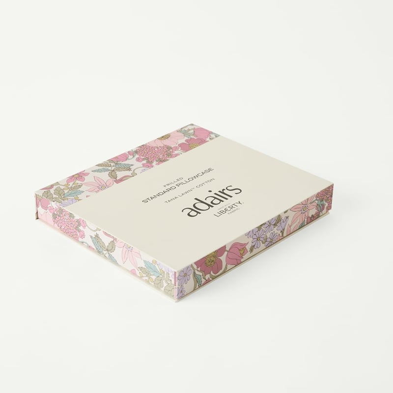 Liberty Tana Lawn™ Clarabell Pink & Lavender Frilled Pillowcase