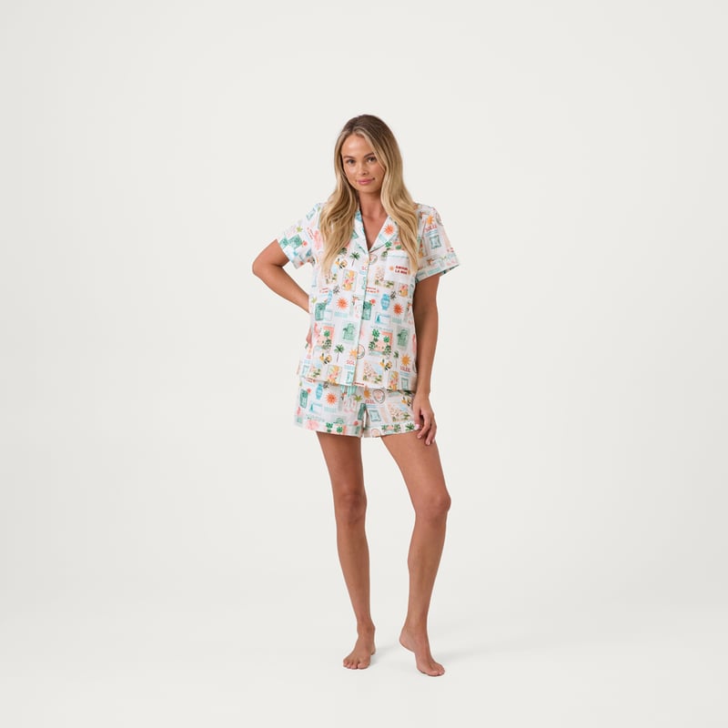 Womens Hotel Mirage Mineral Short Pyjama Set 