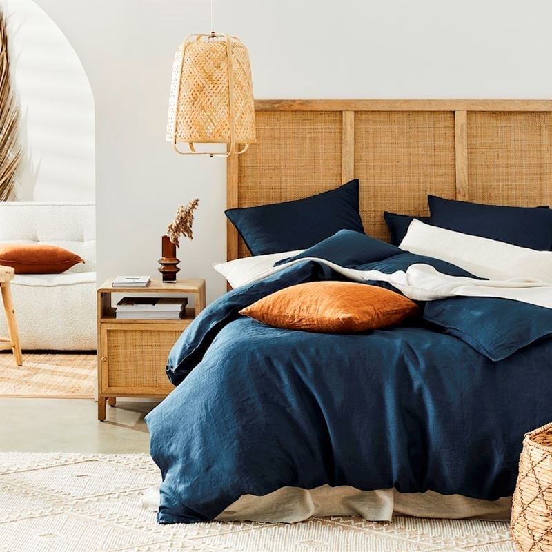 Vintage Washed Linen Old Navy Quilt Cover Separates