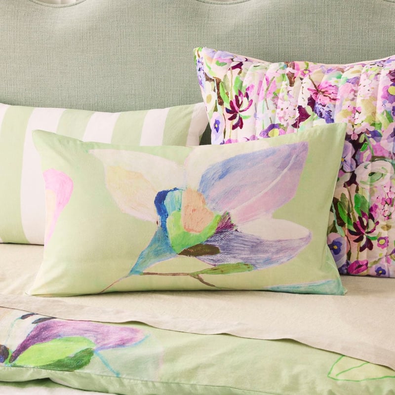 Jade Fisher Sweet Bay Magnolia Pistachio Green Quilt Cover Set + Separates