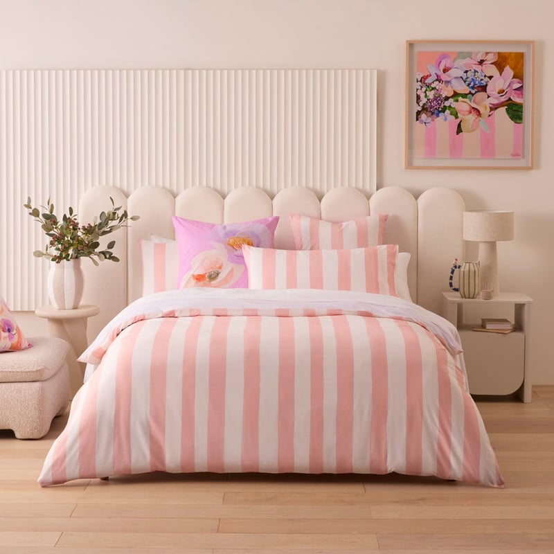 Jade Fisher Tall Poppies Pink Quilt Cover Set + Separates