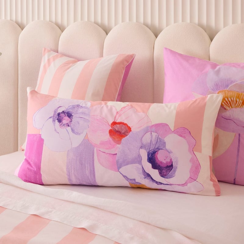 Jade Fisher Tall Poppies Pink Pillowcases