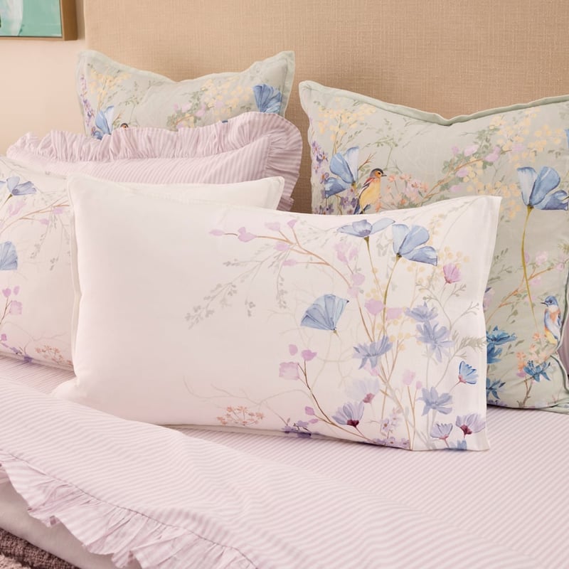 Lilah Floral Cashmere Blue Quilt Cover Set + Separates