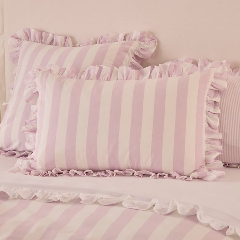Ruffle Orchid Stripe Quilt Cover Set + Separates