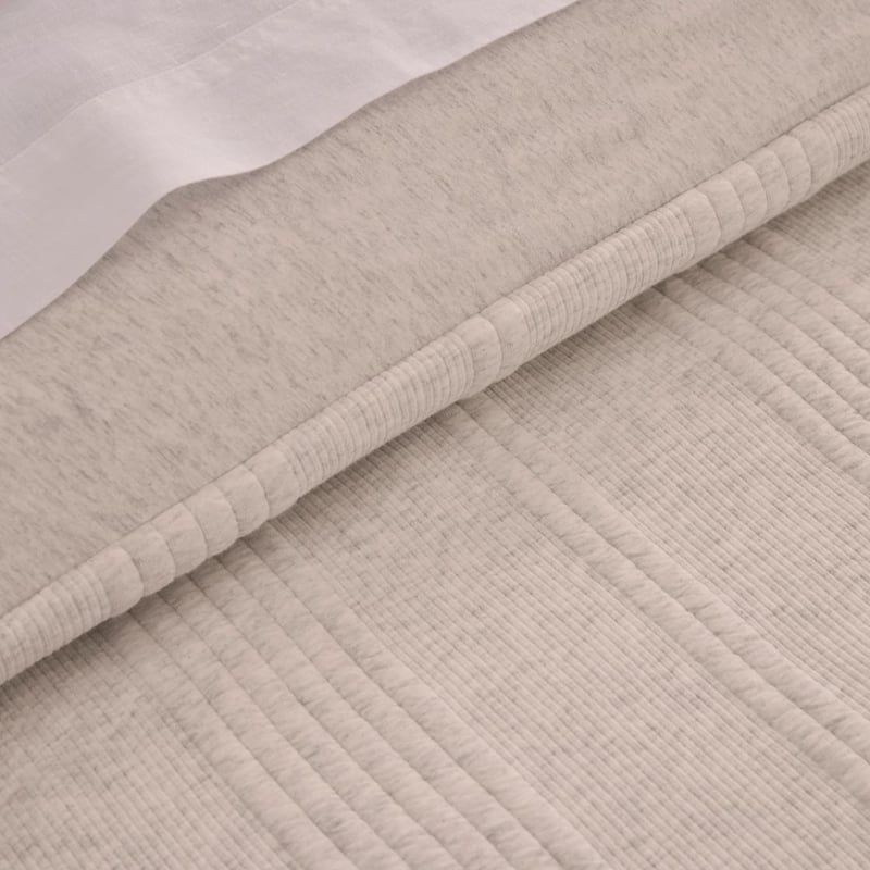 Ribbed Jersey Light Grey Quilt Cover Separates