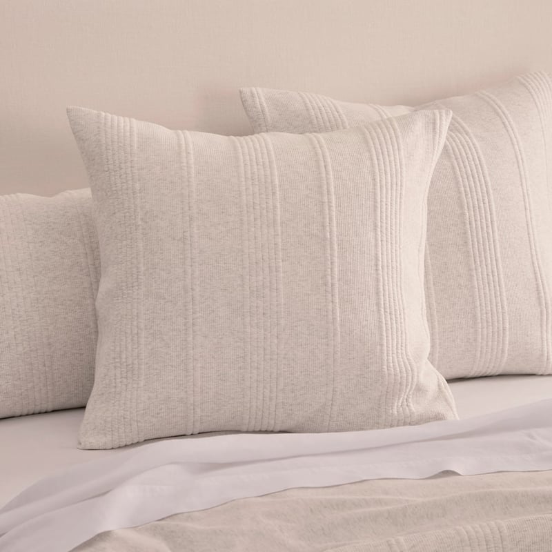Ribbed Jersey Light Grey Pillowcases