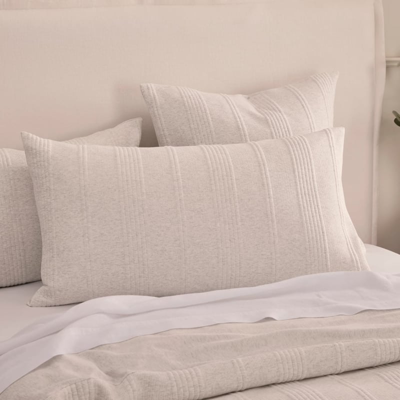Ribbed Jersey Light Grey Pillowcases
