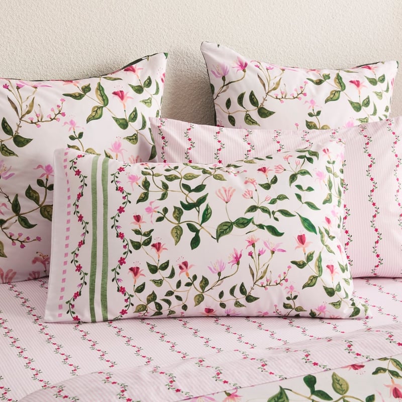 Greta Floral Pink Quilt Cover Set + Separates