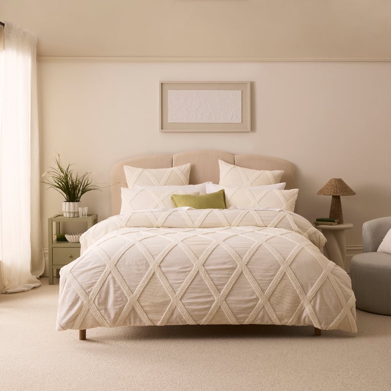 Levi Natural Tufted Quilt Cover Separates