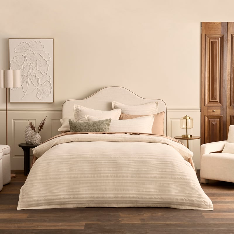 Brooks Natural Velvet Quilted Quilt Cover Separates