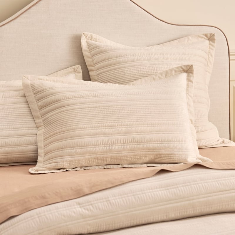 Brooks Natural Velvet Quilted Quilt Cover Separates