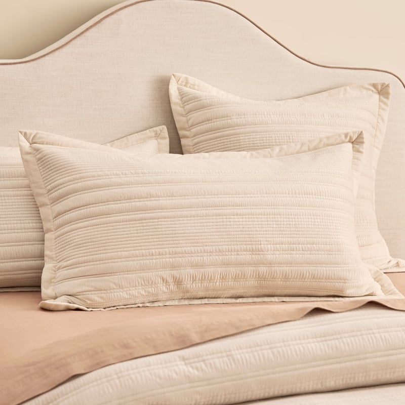Brooks Natural Velvet Quilted Quilt Cover Separates