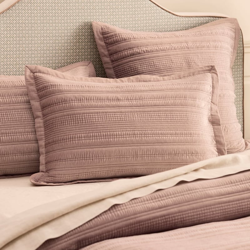 Brooks Misty Rose Velvet Quilted Quilt Cover Separates