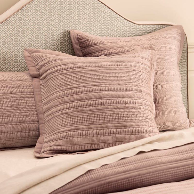 Brooks Misty Rose Velvet Quilted Quilt Cover Separates