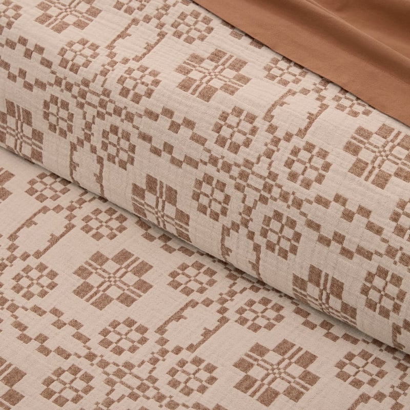 Roma Natural Jacquard Quilt Cover Separates