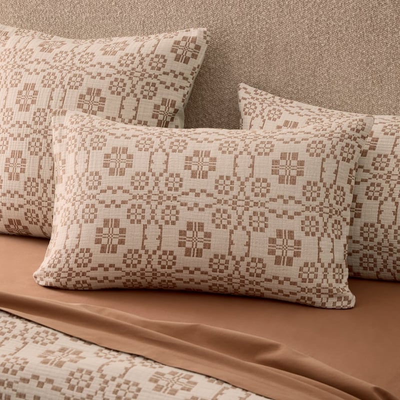 Roma Natural Jacquard Pillowcases