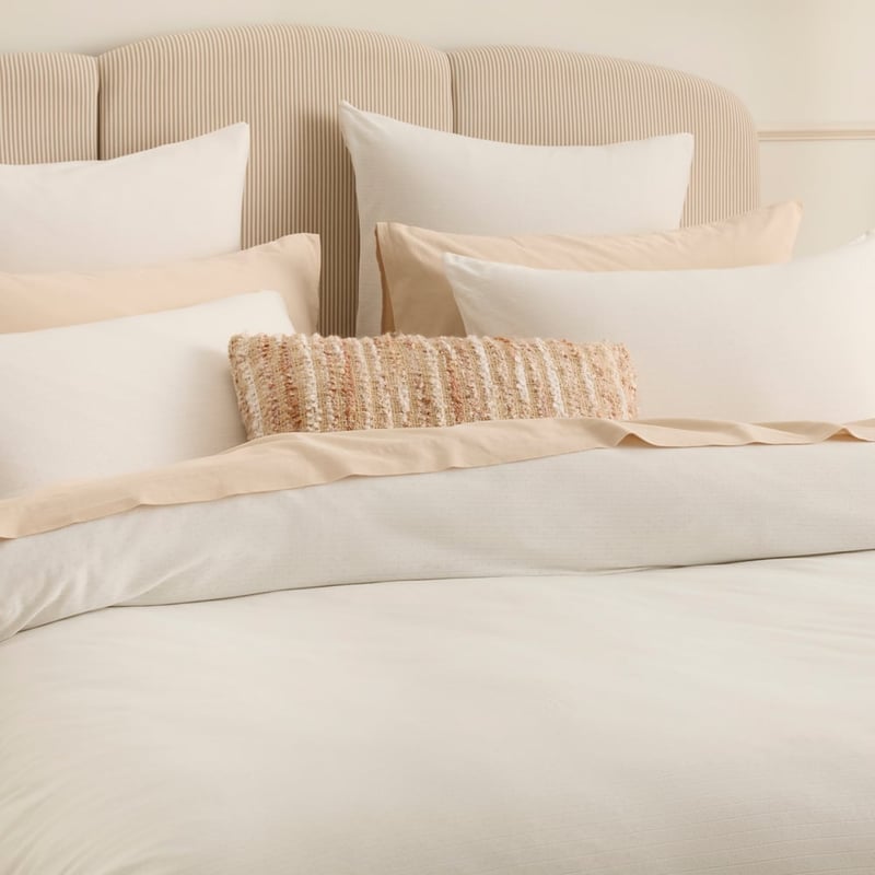 Jersey Pointelle Off White Quilt Cover Set + Separates