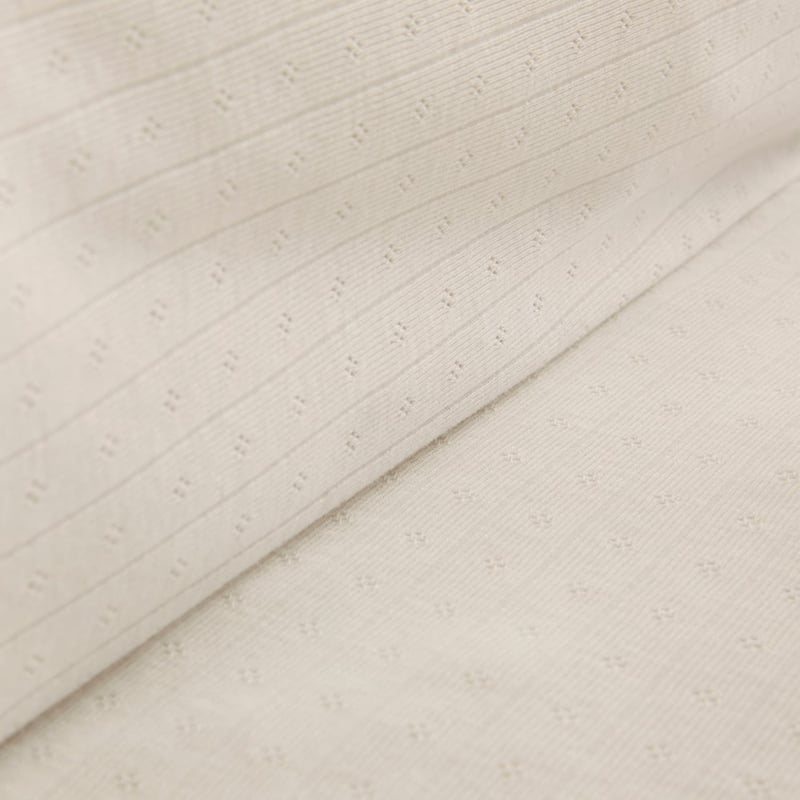 Jersey Pointelle Off White Quilt Cover Set + Separates