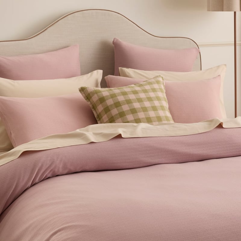 Jersey Pointelle Mauve Quilt Cover Set + Separates