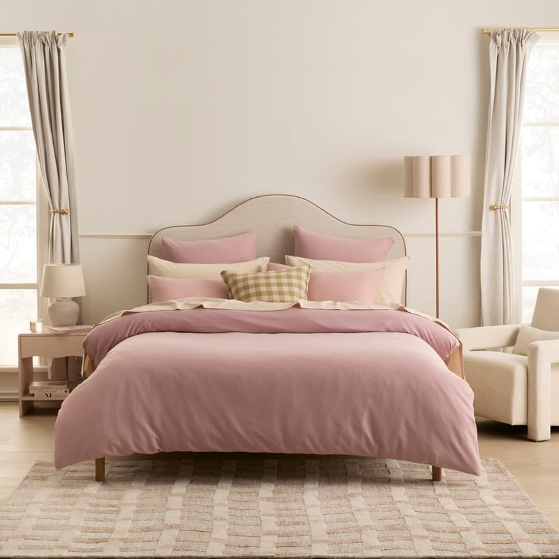 Jersey Pointelle Mauve Quilt Cover Set + Separates