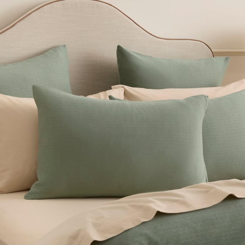 Jersey Pointelle Green Quilt Cover Set + Separates