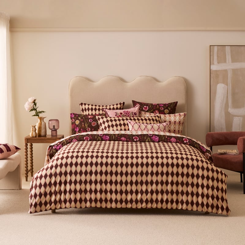 Rosalie Plum Floral Quilt Cover Set + Separates