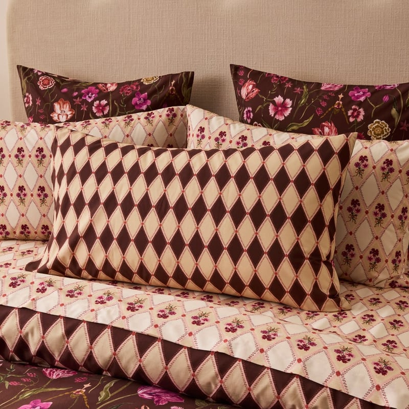 Rosalie Plum Floral Pillowcases