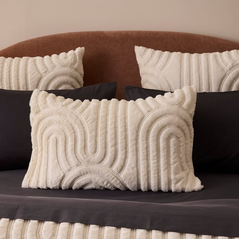 Zuri Faux Fur Snow White Quilt Cover Separates