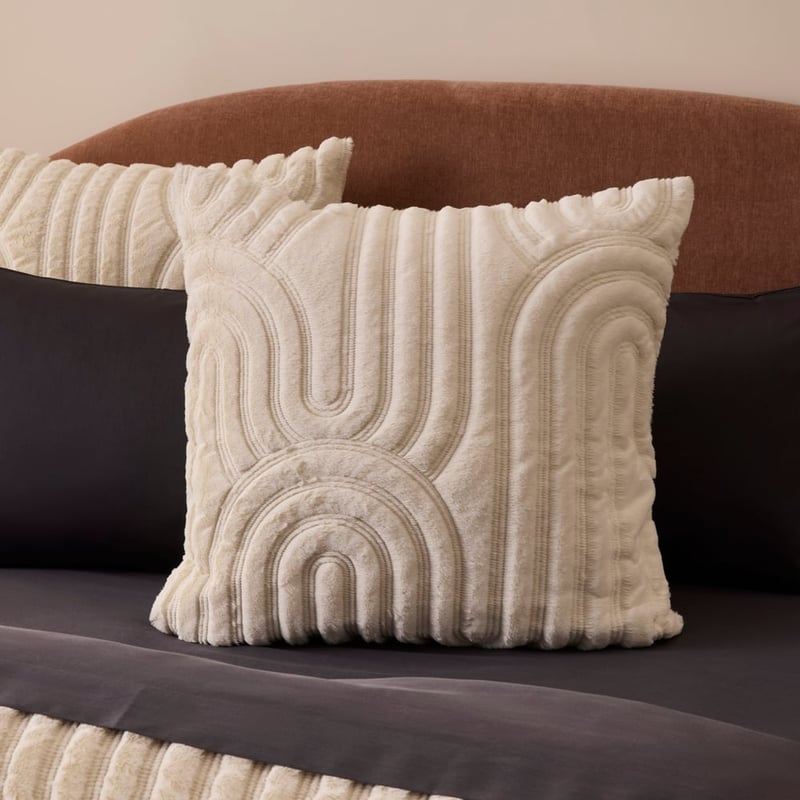 Zuri Faux Fur Snow White Quilt Cover Separates