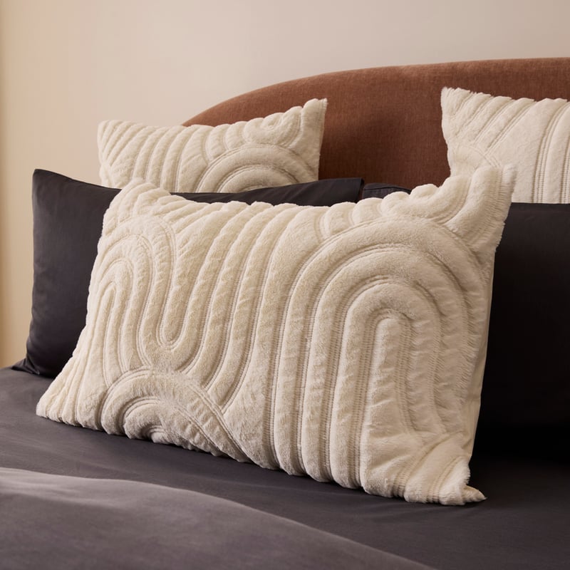 Zuri Faux Fur Snow White Quilt Cover Separates