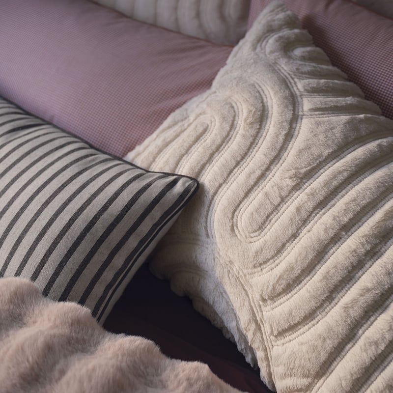 Zuri Faux Fur Snow White Quilt Cover Separates