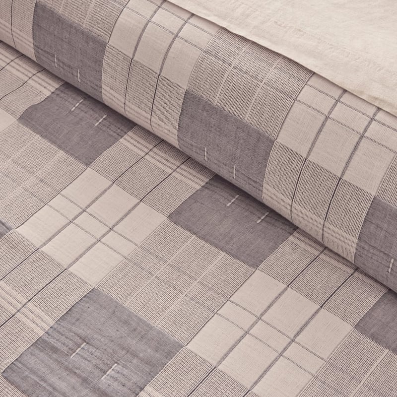 Finn Storm Blue Check Quilt Cover Set + Separates