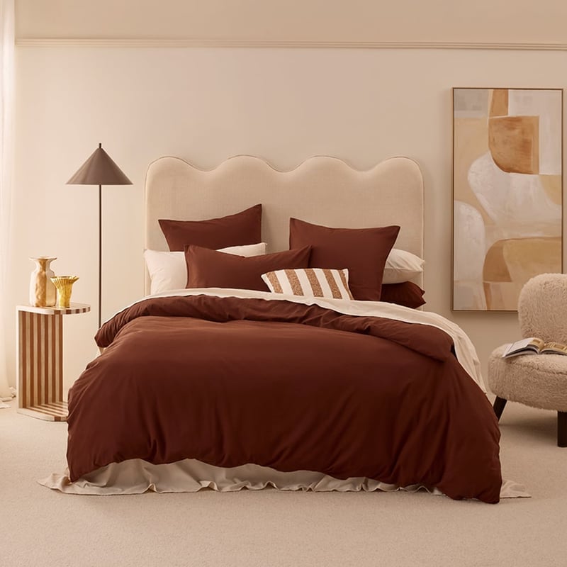 Stonewashed Cotton Auburn Pillowcases