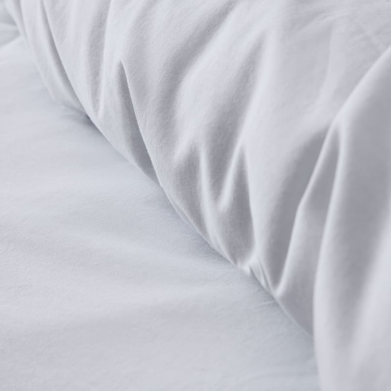Relaxed Linen Look Ice Blue Quilt Cover Set + Separates