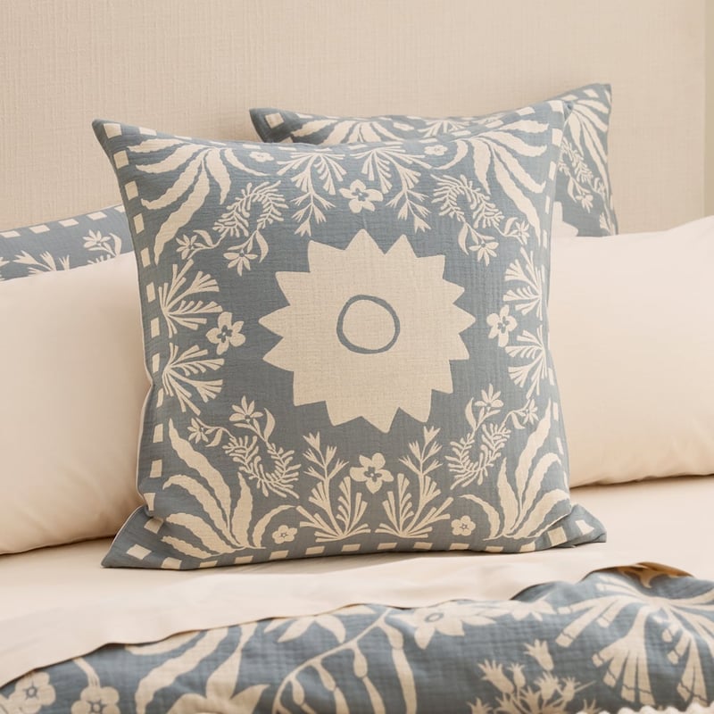 Nori Blue Surf Jacquard Quilt Cover Separates 