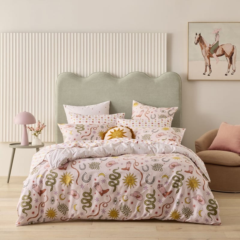 Sweet Dreams Rodeo Party Pink Quilt Cover Set + Separates