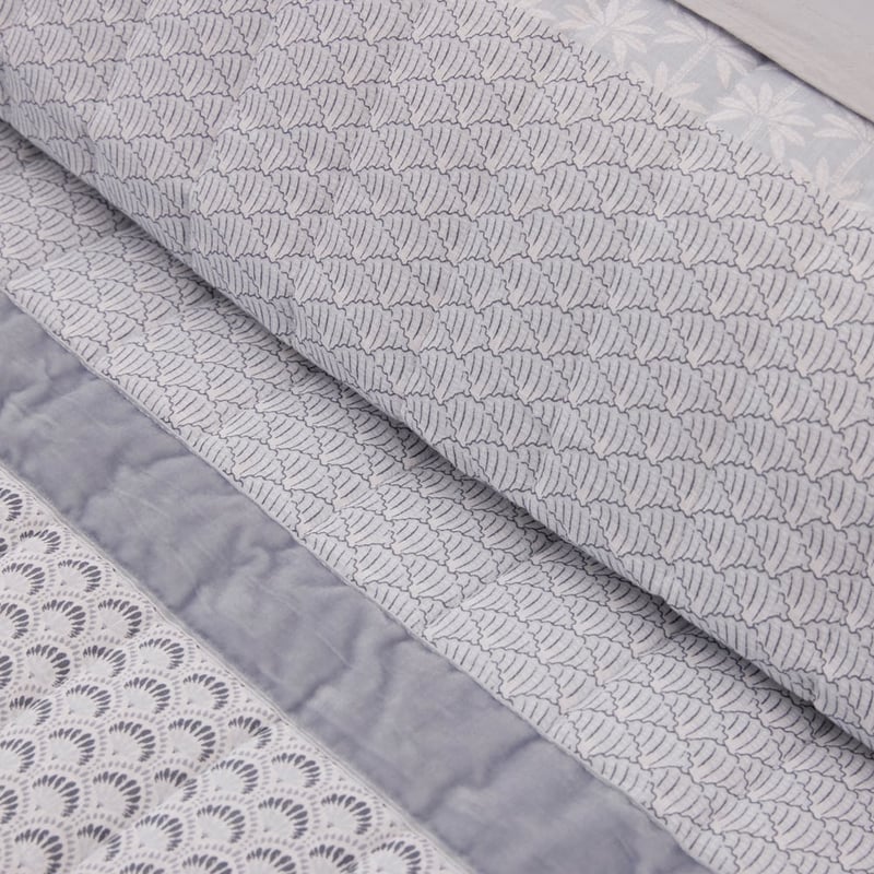 Elwood Blue Quilted Quilt Cover Separates