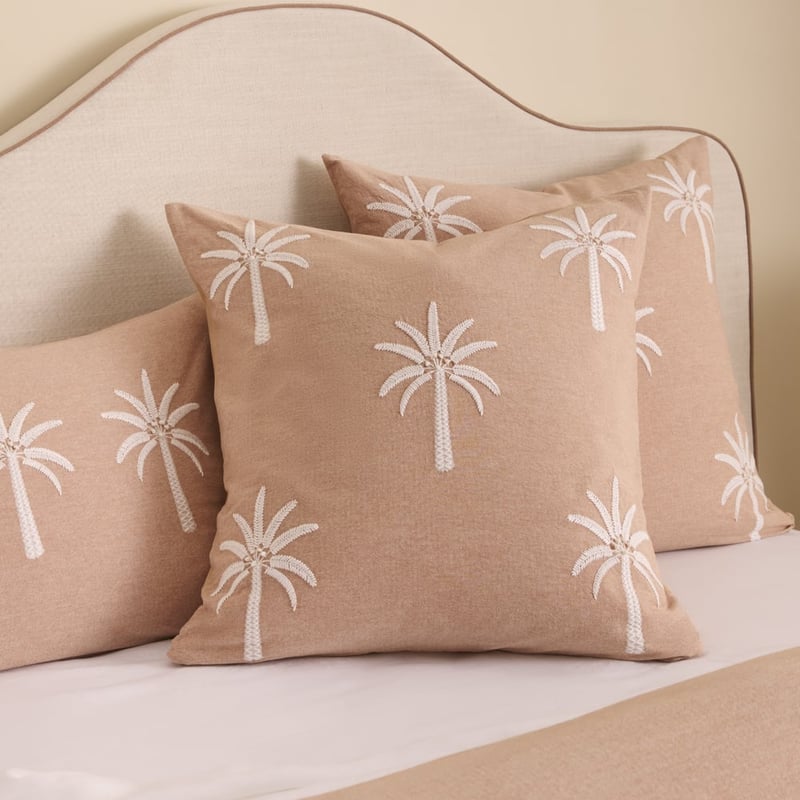 Byron Clay Palm Embroidered Quilt Cover Separates