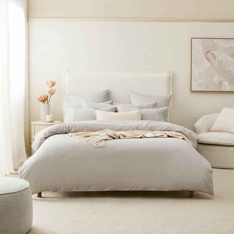 Egyptian Cotton Silver Quilt Cover Set + Separates
