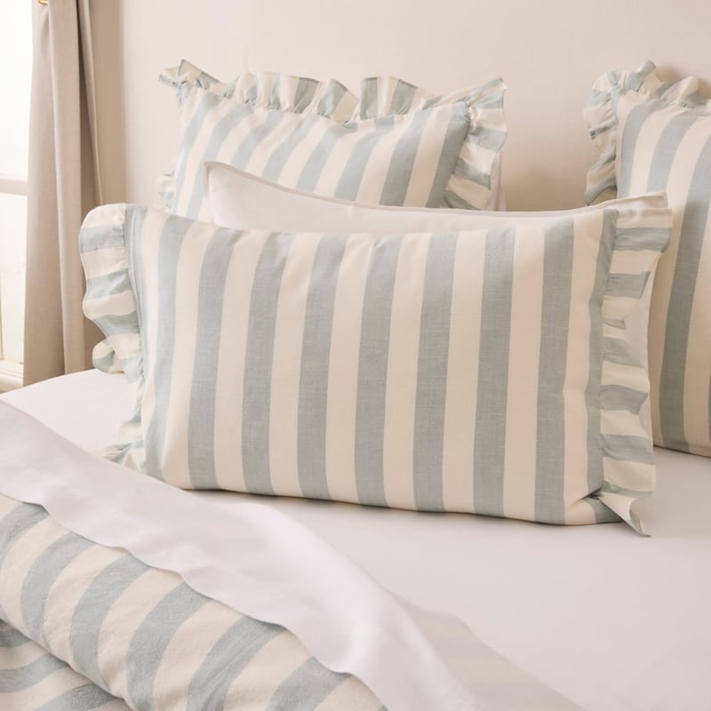 Willow Ruffle Dusty Blue Quilt Cover Set + Separates