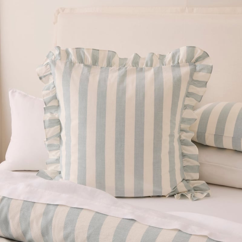 Willow Ruffle Dusty Blue Quilt Cover Set + Separates